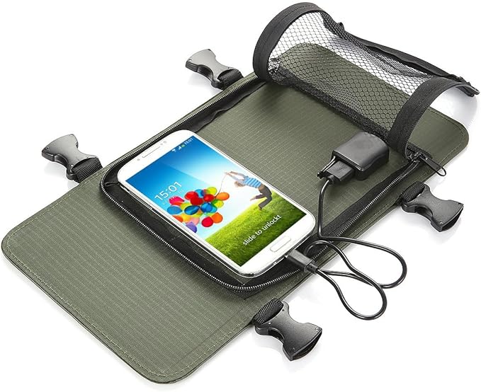 Solar Backpack 7W Solar Panel Charge for Cell Phones and 5V Device Power Supply