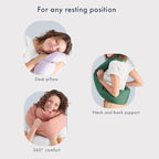 Huzi Infinity Pillow - Travel Neck Pillow - Versatile Soft 360 Support Scarf - Machine Washable - Home Travel Flight Road Trips Airplane Sleeping (Airy Blue)