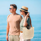 Peicees Crochet Beach Bag Purse, Boho Woven Tote with Leak-Proof Lining For Summer Vacation Travel Casual Shoulder Bag Soft
