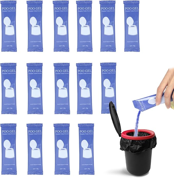 oceanengine Portable Toilet Absorbent Gel, Portable Toilet Powder Poo Urine Powder for Camping Outdoor Hiking