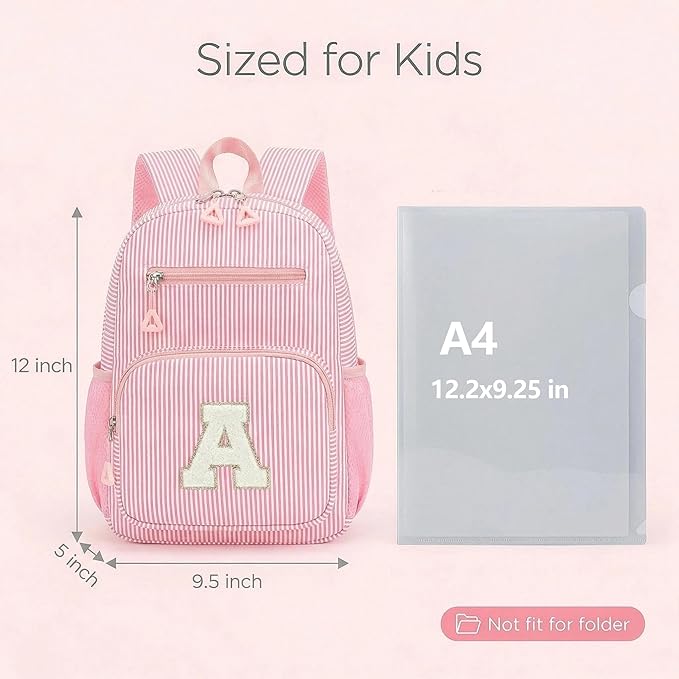 Mini Toddler Backpack for Girls 2-4, Cute Personalized Preschool Kindergarten Backpack for Kids Birthday Gifts (Pink G)