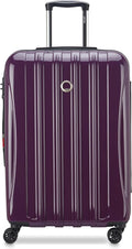 DELSEY PARIS Helium Aero Hardside Expandable Luggage with Spinner Wheels, Plum, Checked-Medium 24 Inch
