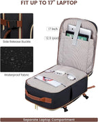 LOVEVOOK 40L Travel Backpack for Women & Men, Airline Approved Carry On Luggage with 3 Packing Cubes, TSA Overnight Bags, Waterproof Personal Item Bag, Weekender Essentials Backpacks fits 17" Laptop