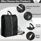 Shoe Bags for Packing, Set of 6 Large Waterproof Portable Shoe Bags with Zipper - Travel Essentials for Women and Men