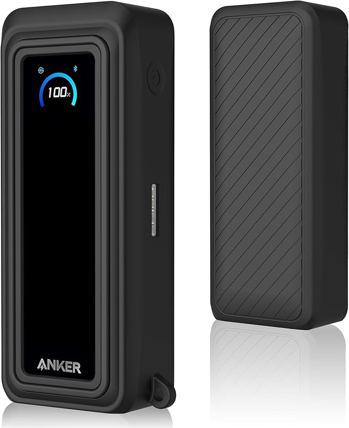 Silicone Case for Anker Prime Power Bank (26,250mAh 300W) Travel Protective Cover, Shockproof | Compact | Tactile Grip | Impact Protection for Anker Power Bank (300W), LCD Display Visible (Black)