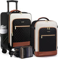 LOVEVOOK Luggage Sets for Women, 5 Piece Carry on Luggage Set, Softside Suitcases with Wheels,Rolling Checked Luggage with TSA Lock,Lightweight Suitcase Set for Travel