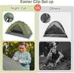 Night Cat Upgraded Backpacking Tents 1 2 Persons Easy Clip Setup Camping Tent Adults Scouts Heavy Rainproof Compact Lightweight