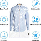 BALEINE 60'' Clear Garment Bags, 2 Packs PEVA Dress Bag for Closet Clothes Dresses Suit Coats Storage (Clear, 2PK)