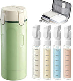4 in 1 Travel Bottle,Travel Bottles for Toiletries,Refillable, Leak Proof and Portable,Suitable for Storing Shampoo, Shower Gel, Laundry Detergent, Suitable for Travel, Camping and Gym (Green)