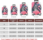 WUJIAONIAO Travel Luggage Cover Baggage Suitcase Cover Protector Skins 18-32 Inch (Vintage Flamingo, S (for 18-20 inch luggage))