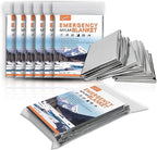 6 Pack - Large 82” x 62” Survival Emergency Mylar Thermal Blankets, Thermal Survival Blanket Perfect for Camping, Hiking, Body Insulation, Outdoors, Car Survival Kit, Bug Out Bag