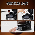 5-Cup Programmable Drip Coffee Maker with Digital Timer, Glass Carafe,24-Hour Auto Brew,2-Hour Auto Shut-Off, Pause & Pour, Removable Filter Basket,Compact Coffee Machine for Home & Office