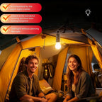 Portable LED Camping Lantern，Hang Anywhere Hook, USB-C Rechargeable, 3 Brightness Modes, Water Resistant for Emergency, Tent, Hiking, Power Outage& Outdoor (Black 1PCS) (T01)