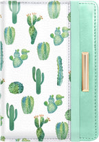 Passport Holder Cover,Traveling Passport Case Cute Passport Wallet for Women,Cactus