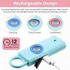 Tellegloww 6 Pcs Rechargeable Personal Safety Alarm for Women, 130db Personal Alarm Protection Keychains Loud Siren with LED Self Defense Keychain for Senior Mom Gift(White,Pink,Bule,Black,Keychain)