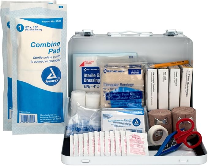 First Aid Only 5216 25-Person Weatherproof Metal Forestry Loggers First Aid Kit, 69 Pieces