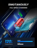 AINOPE USB C Car Charger Adapter, PD36W & QC36W Fast Charging, Mini & All Metal, Compatible with iPhone 15/14 Pro Max/13 & Samsung Smartphones, Red Kits