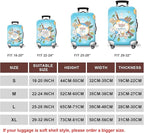 WUJIAONIAO Travel Luggage Cover Baggage Suitcase Cover Protector Skins 18-32 Inch (ocean, XL (for 29-32 inch luggage))