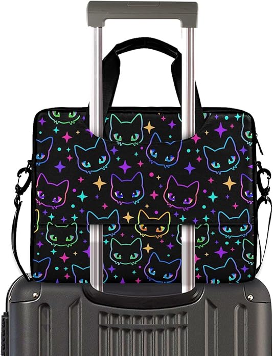 MNSRUU Laptop Bag for 15.6 inch Black Gothic Bats