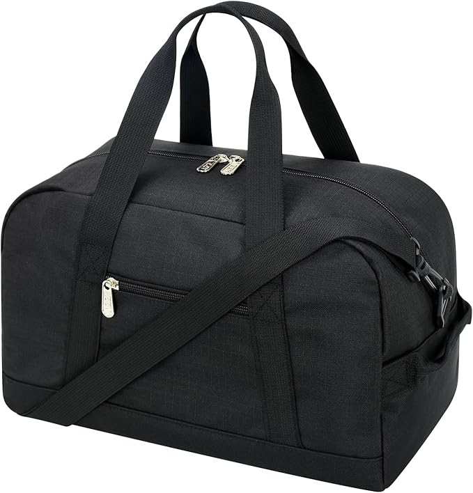 Apenze Small Gym Bag 14 inch lightweight Carry On Mini Duffel Bag for Travel Sport - Black
