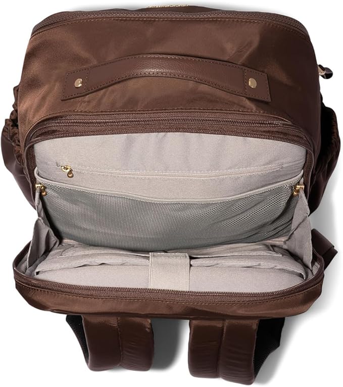 Baggallini Tribeca Expandable Laptop Backpack - 15"x11" Lightweight RFID Computer Bag for Work & Travel with Luggage Sleeve