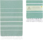 WETCAT Turkish Beach Blanket Sandproof (82"x82") 100% Turkish Cotton, Made in Turkey - Sand Free, Ultra Soft, Extra Large Throw for Picnic – Teal