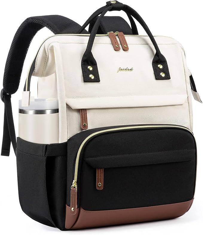 Focdod Laptop Backpack for Women Work: Travel Backpack for Teacher Nurse 15.6 inch Laptop Bag Large Capacity BackPack Purse College Bookbag Computer Back pack Casual Daypack for Business