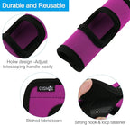 Cosmos 5 Pcs Neoprene Luggage Handle Wrap Soft Grip Handle Cover Luggage Identifier with Hollow Design for Push-Button Handle Trolley Handle and Travel Suitcase Trolley Case (Red Violet)