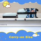 BABY JOY 2 Pcs Kids Luggage Set, 16" Toddlers Carry-on Suitcase & 12" Backpack Set, Children Travelling Case w/ 4 Casters, Retractable Handle, Lightweight Trolley Case for Boys Girls (Little Cars)
