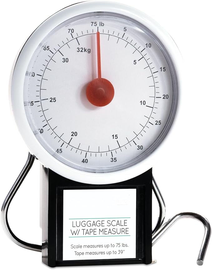 Suitcase Scale for Travel with Built-in Tape Measure. Bag Scale Travel Essential, Weight Scale for Luggage Bag, Hanging Scale, Luggage Scales for Suitcases, Portable Handheld Scale for Luggage Travel