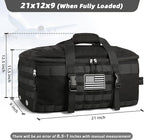 ETRONIK Gym Bags for Men Women, Carry On Luggage 22x14x9 Airline Approved, Tactical Duffle Bag with Shoe Compartment, 3 in 1 Carry on Travel Backpack with Wet Pocket, Weekender Overnight Bag, Black