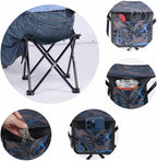 VOLIXOD Folding Portable Camping Stool for Adults, Lightweight Collapsible Stool for Outdoor Footrest Fishing Hiking Gardening and Beach with Carry Bag(400 LBS Capacity)