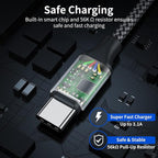 [2-Pack, 1ft] Short USB Type C Cable,Portable USB-C Charger Nylon Braided Fast Charging Cord Compatible iPhone 17/16 Pro Max Android Samsung Galaxy S20 S10 S9 S8 Plus S10E Note 20 10 9 8