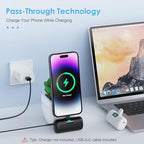 [2 Pack]Small Portable Charger for iPhone,Upgraded 5000mAh PD Fast Charging Power Bank,Cute Mini Portable Phone Charger Battery Pack Compatible with iPhone 14/14 Pro Max/13/13 Pro/12 Pro/11/XR/X/8 etc