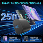 Super Fast Charger Type C, 25W USB C Wall Charger Fast Charging for Samsung Galaxy S26 Ultra/S26/S26+/S25 Ultra/S25/24 Ultra/S24/S23 Ultra/S22 Ultra with 8FT Long Android Type C Charger Cable 2Pack