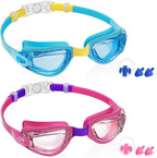 Aegend Swim Goggles for Kids Youth 3-14 Anti-Fog Anti-UV Comfort Fit Goggles for Swimming