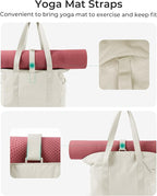 BAGSMART Tote Bag for Women, Tote Bag with Zipper Work Tote with Compartments Nurse Shoulder Hanbag for Travel, Gym