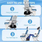 Portable Footrest Hammock for Air Travel, Work on Desk, Provides Support for Leg, Made by Soft Memory Foam, Relieve Leg Pressure, Car & Office Essentials, Black
