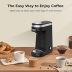 CHULUX Single Serve Coffee Maker for K Capsule, Mini Single One Cup Coffee Machine, Perfect for Small Space, Black
