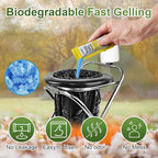 AOKE Portable Toilet Powder, Lemon 100 Pack Poo Gel for Camping Eco Absorbent Gel Liquid Waste Gelling and Deodorizing Powder, Emergency Toilet Waste Treatment for Outdoor Camping Hiking