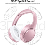 Hybrid Active Noise Cancelling Headphones 120H Long Playtime, 6 ENC Mic, Wireless Over-Ear Bluetooth 6.0 Headphones, Hi-Res Audio, Memory Foam Earcup, Transparency Mode ANC Headphone for Travel Office