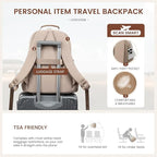 LOVEVOOK Laptop Backpack for Women with Pouch Pocket for Large Capacity Cup,15.6 Inch Laptop Computer Bag Travel Backpack Purse,Waterproof Work Business College Teacher Backpack,Beige-Nude-Logam Plum