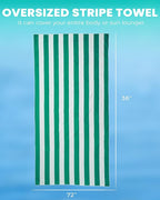 Antfuny 4 Packs Oversized 72x40 Inch Stripe Beach Towel Thin Set Extra Large XL Big Clearance Soft Super Pool Travel Bath Swim Camping Accessories Essentials Towels Bulk Men Women Adults Gift