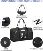 Women Weekender Travel Duffle Bag: Initial Duffel Overnight Bags with Shoe Compartment Large Carry on Tote with Toiletry Bag Weekend Traveling Yoga Gym Hospital Bag for Women with Wet Pocket Letter M