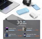 JUOVI Power Bank Fast Charging 10000mAh 35W Portable Charger Small Battery Pack with PD 3.0 & QC 4.0 Type-C USB-A Input Output Lightweight Phone Charger Compatible for iPhone Samsung iPad