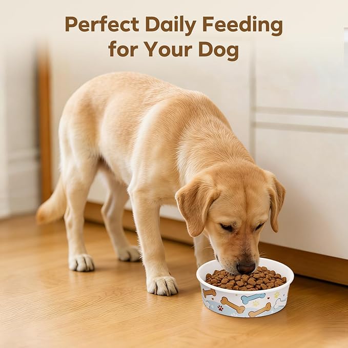 40 Pack Disposable Dog Bowls, 16 oz Paper Pet Bowls for Cats & Dogs, Disposable Cat Food Bowls for Dry Wet Food & Water, Travel Feeding Bowls for Small Medium Pets