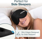 MyHalos® Sleep Mask – 3D Blackout Eye Mask for Women & Men, Side Sleepers, Zero Pressure Memory Foam Eyelash Friendly, Breathable,Award-Winning Sleep Aid for Travel (Black, 1 Count (Pack of 1)