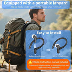 Anti-Slip Ear Hooks for Nothing Ear 3 Earbuds (2025), Comfortable Fit | Sports Anti-Loss | Soft Memory Titanium Alloy Ear Hooks Compatible for Nothing Ear (3) Wireless Earbuds with Lanyard (Black)