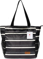 ESVAN Original Floral Tote Bag Large Shoulder Bag with Multi Pockets for Gym Travel Beach Daily Bags