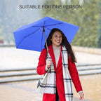 Compact Travel Umbrella for Purse - Flat Handle, Waterproof for Light Rain